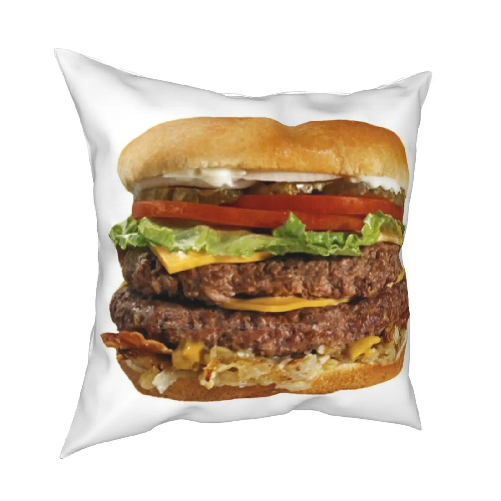 Двойной чизбургер смешная милая декоративная наволочка квадратная для подушки