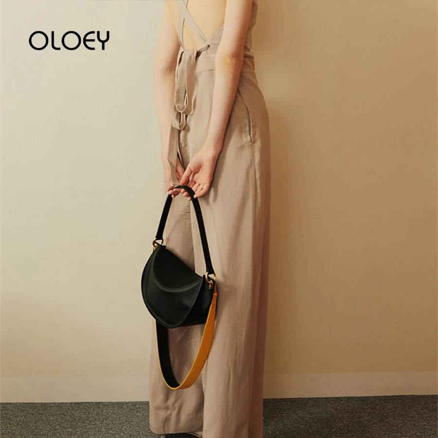 Vintage Acrylic Chain Women Handbags 2020 New Saddle Half Moon Baguette Shape Bags High Quality Crocodile Shoulder Messenger Bag | Багаж и