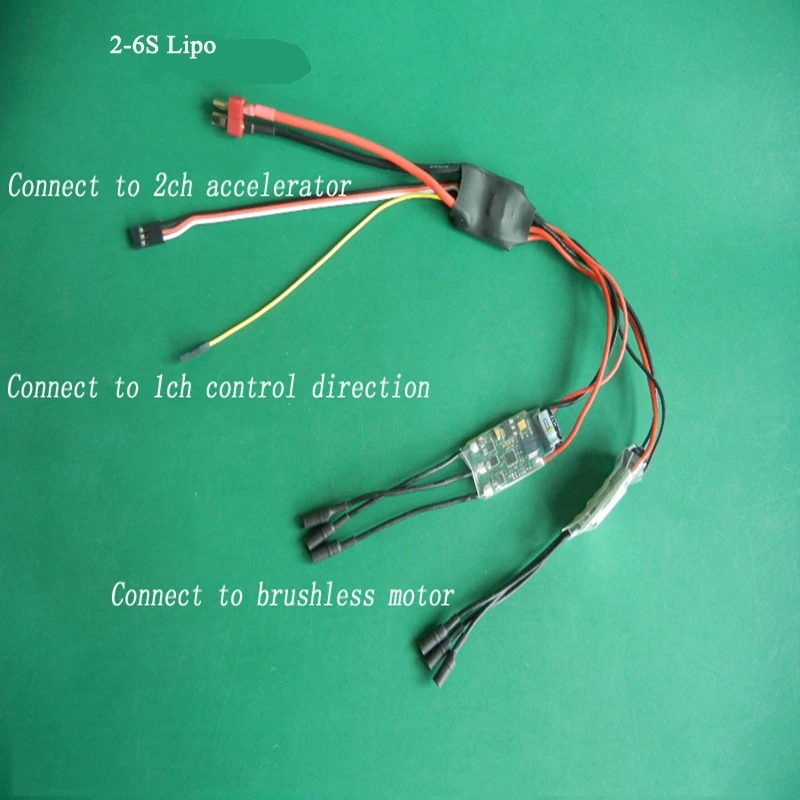 

1PCS Brushless Mixed Controller 2ch Dual Way ESC 2-6S 40Ax2 APM Speed Controller Parts for RC Racing Car