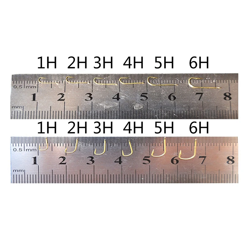 

100pcs High Carbon Steel Golden Fishing Hooks 1-8 # Size Fishing Equipment Accessories