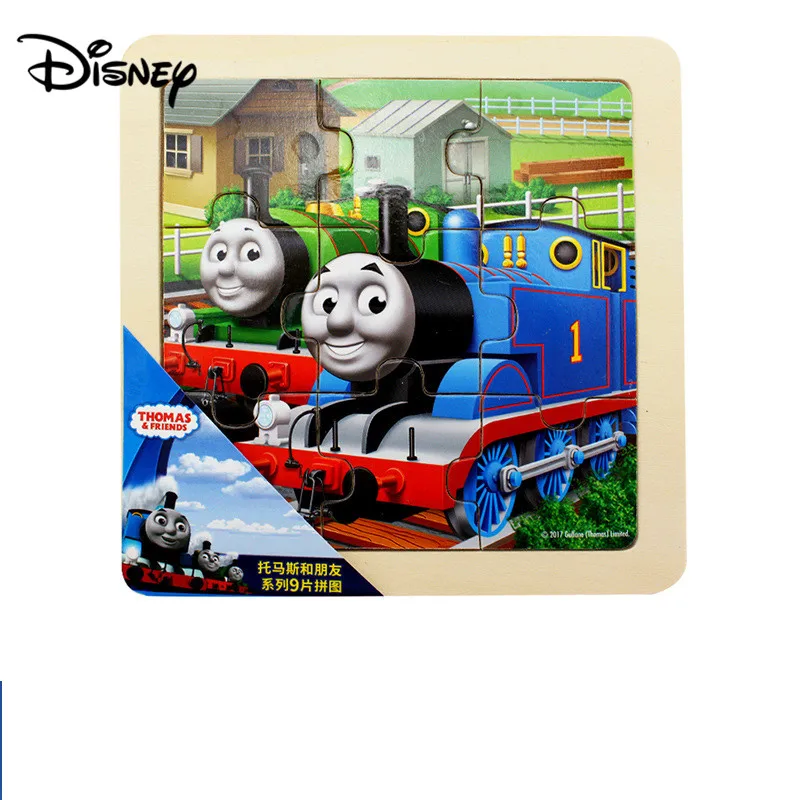 Деревянная игрушка Disney пазл Микки/принцессы 9 деревянных пазлов Детские пазлы 2-3-4