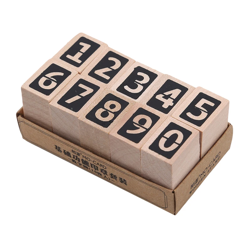 Vintage Date Stamp Set Bullet Journals Supplies Wood Stamps Basic Function Number Monthly Planner Stamps Stationery