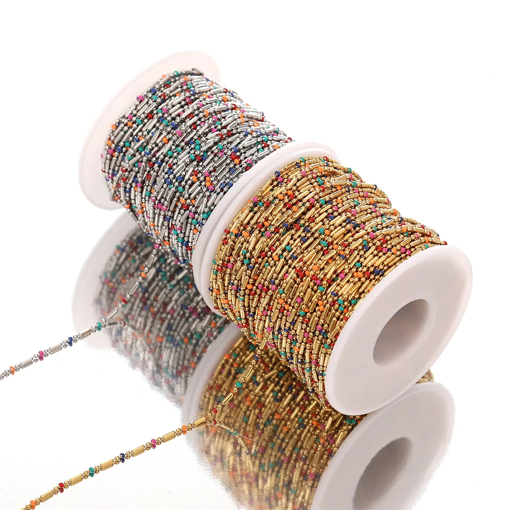 1 метр эмалевые бусины из нержавеющей стали 3:1 шариковые цепи Сделай Сам