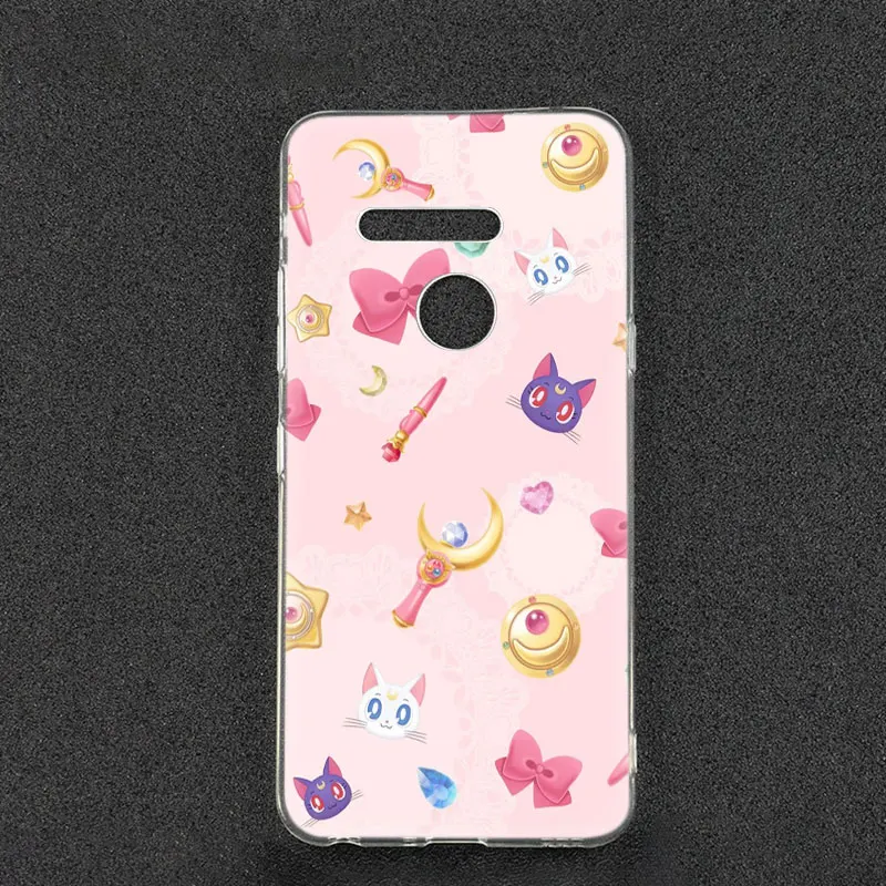 С рисунком из аниме «Сейлор Мун» силиконовый чехол для LG G5 G6 мини G7 G8 G8S V20 V30 V40 V50 ThinQ Q6 Q7 Q8 Q9 Q60 W10 W30 Aristo 2 X Мощность 2 3