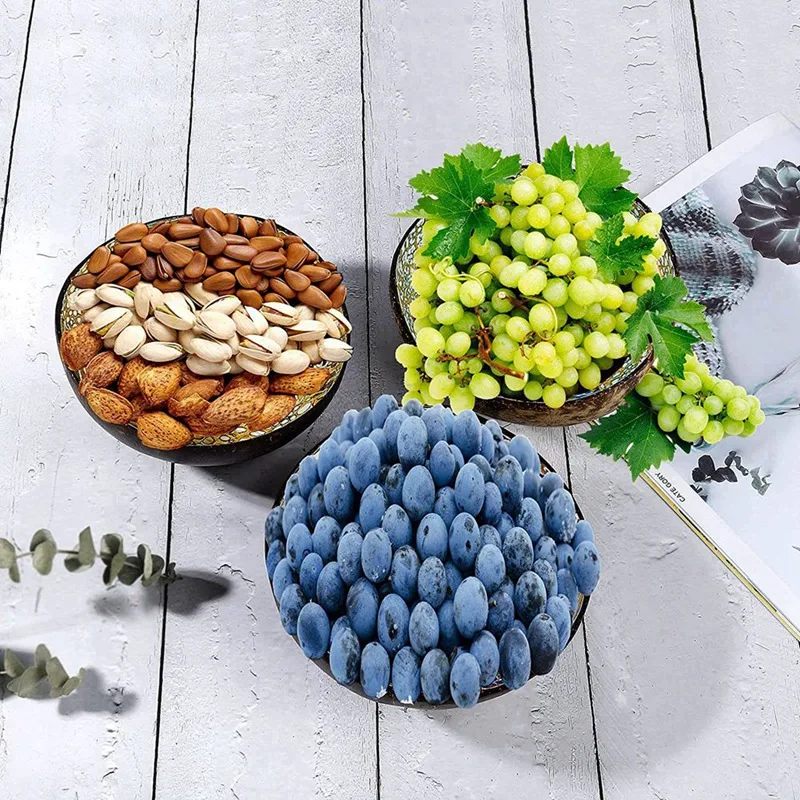 Natural Coconut Bowls Shell Decorative for Candle Fall Candy Dish Key Bowl Entryway | Дом и сад