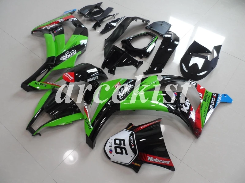 

4 подарки Новый ABS Обтекатели комплект подходит для kawasaki Ninja ZX-10R 2011 2012 2013 2014 2015 10R, возрастом 11, 12, 13, 14, 15, корпус из двух вещей черно-зеленый