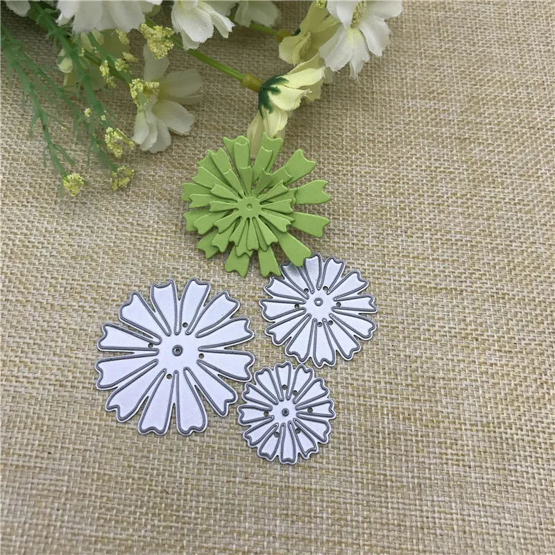 3 шт. цветок кружева металлические режущие штампы трафарет для DIY скрапбукинга