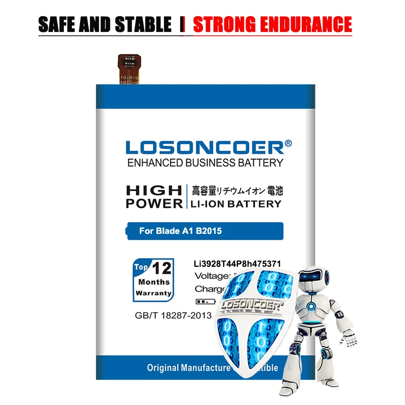 Аккумулятор LOSONCOER 3700 мАч для ZTE Blade A1 B2015 V8mini V8 mini C880 C880A C880S AXON Mini Xiaoxian 3