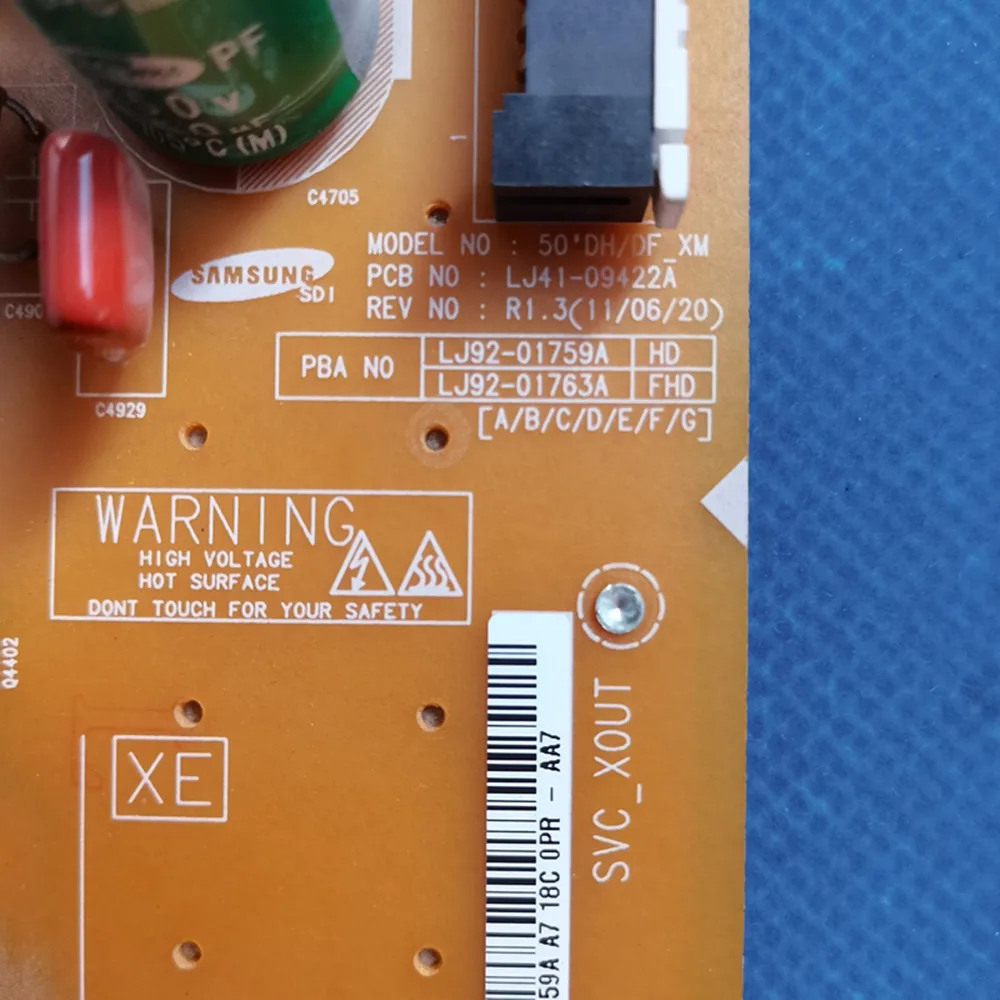 Plasma TV Xsus Board LJ41-09422A LJ92-01759A LJ92-01763A Z-Board For PS51D450A2 3DTV51858 PS51D495A1K PS51D530A5W PS51D450A2WXXU