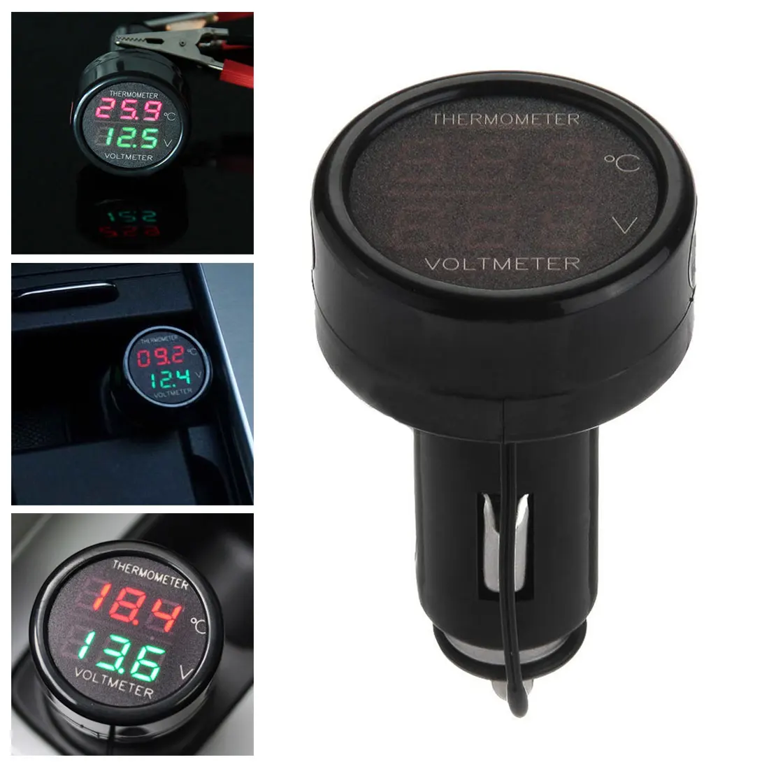 Автомобильное зарядное устройство Inpelanyu для прикуривателя цифровой вольтметр