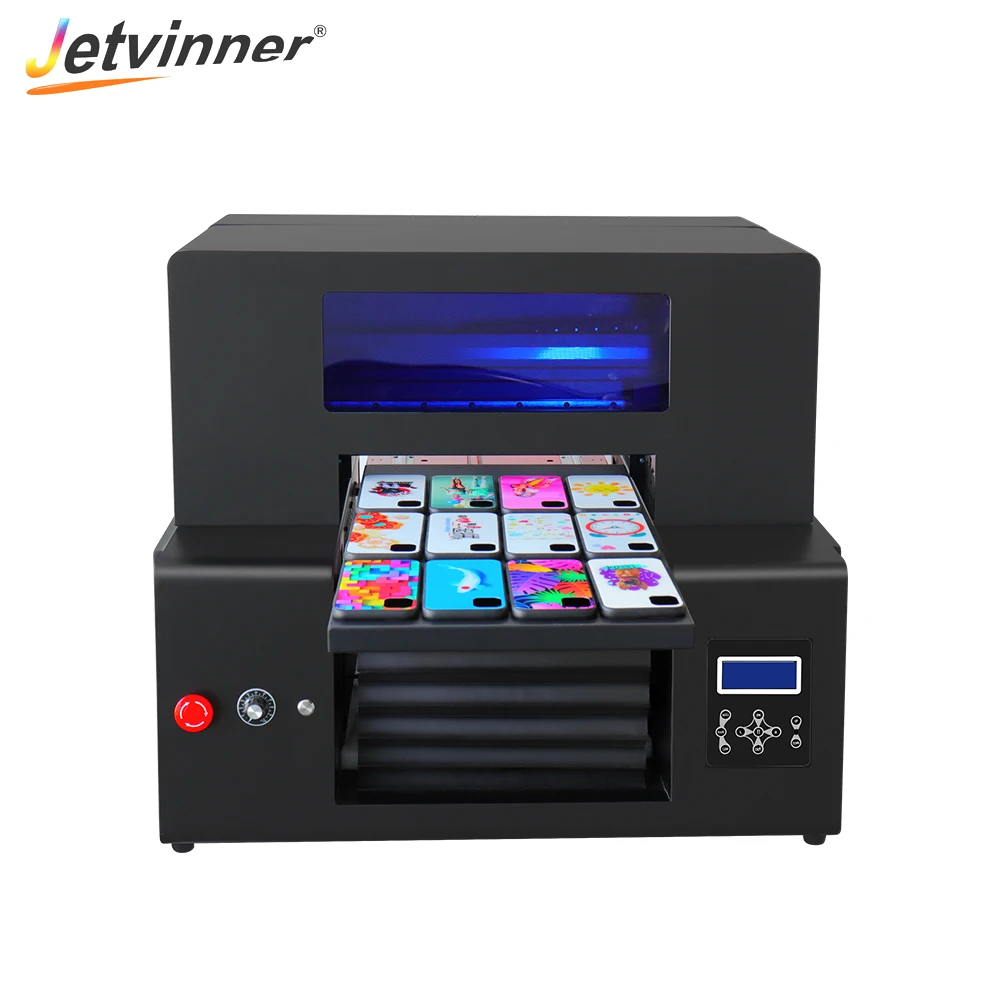 Jetvinner Automatic 12-Color Flatbed UV Printer 3360 A3+ Size Inkjet Printing Machine With Varnish Effect For Phone Case Bottle