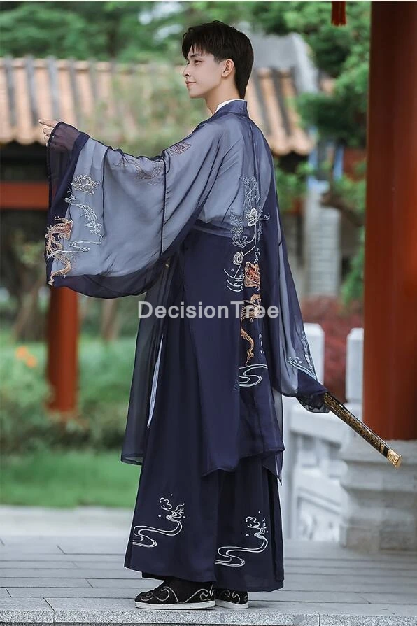 2021 мужской китайский традиционный костюм старинная одежда Национальный Тан