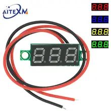Mini voltímetro Digital de 0,28 pulgadas, 2,5 V-40V, medidor de voltaje, pantalla LED roja/azul/amarilla/verde, accesorios de piezas electrónicas