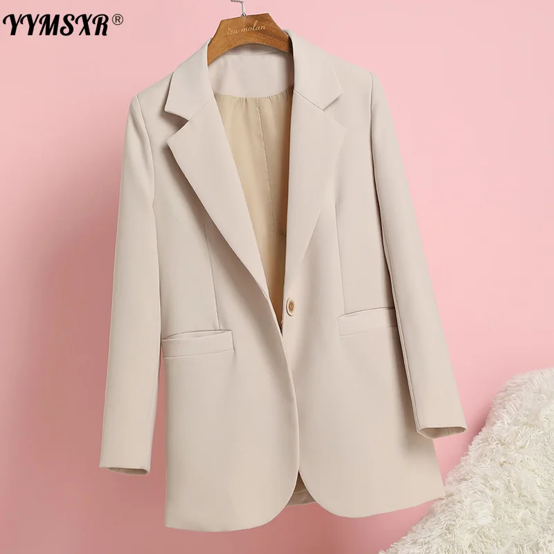 Office Suit Women's Jacket Spring and Autumn 2022 New Fashion Temperament Long-sleeved Blazer Female High-quality Fabric