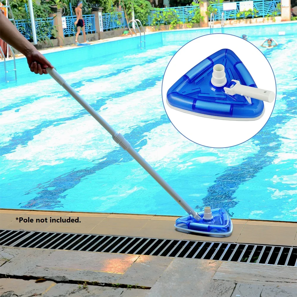 

Transparent Triangle Pool Vacuum Head Inground Above Ground Swimming Pool Vacuum Brush Head Spa Vinyl Pool Vacuum with Brushes