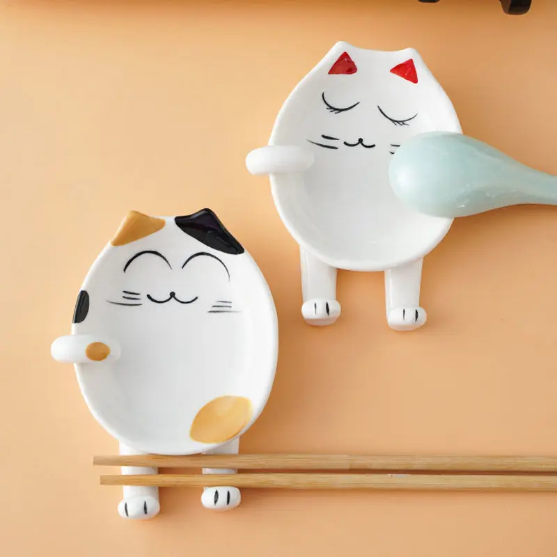 

Household Spoon Pot Lid Holder Stand Useful Kitchen Ceramics Pan Pot Lid Cover Stand Holder Shelf Rack Kitchen Tools