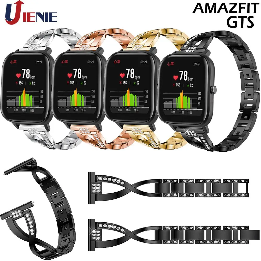 Ремешок для часов 20 мм Xiaomi Huami Amazfit GTS /Bip Lite Youth браслет из нержавеющей стали и