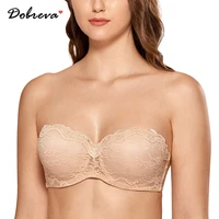 dobreva womens underwire molded cup lace strapless bra convertible multiway bridal bralette