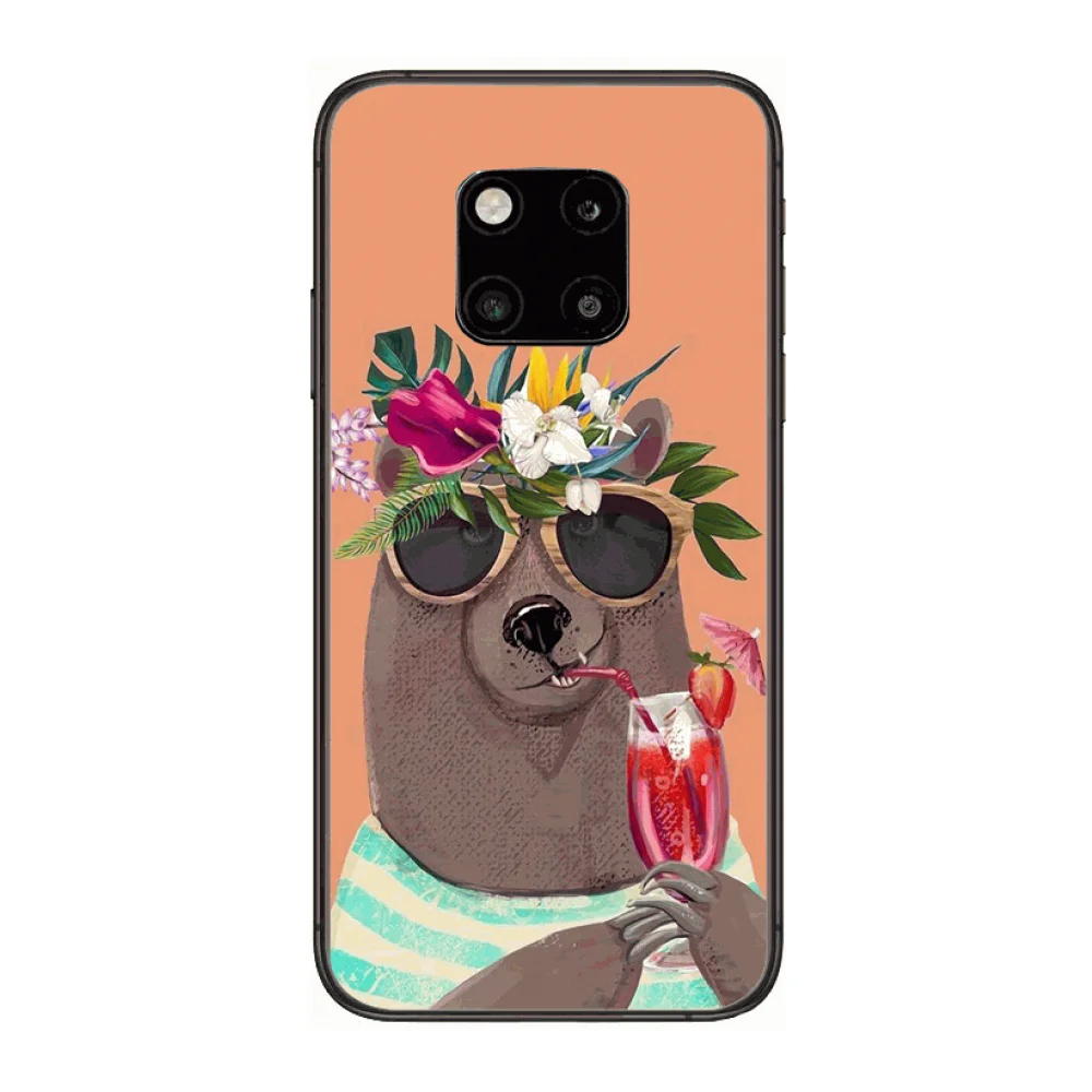

Interesting Funny Phone Case For Huawei mate 30 10 20 40 Lite Smart Z Pro Black Etui 3D Coque Painting Hoesjes case