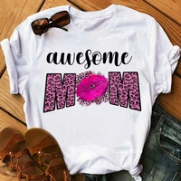 awesome mom graphic print t shirt womens clothing super mom leopard lips tshirt femme summer fashion t shirt female streetwear