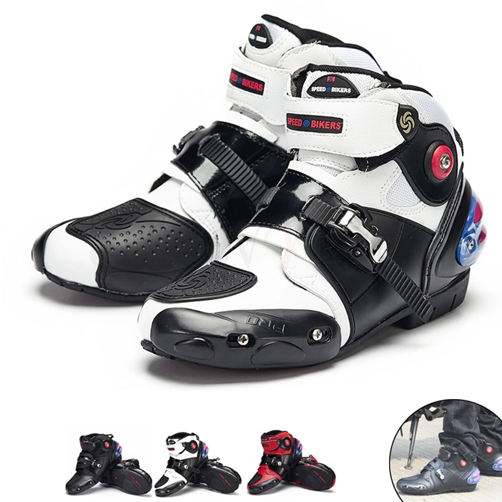 Мотоциклетные ботинки для мужчин и женщин водонепроницаемая обувь скоростных