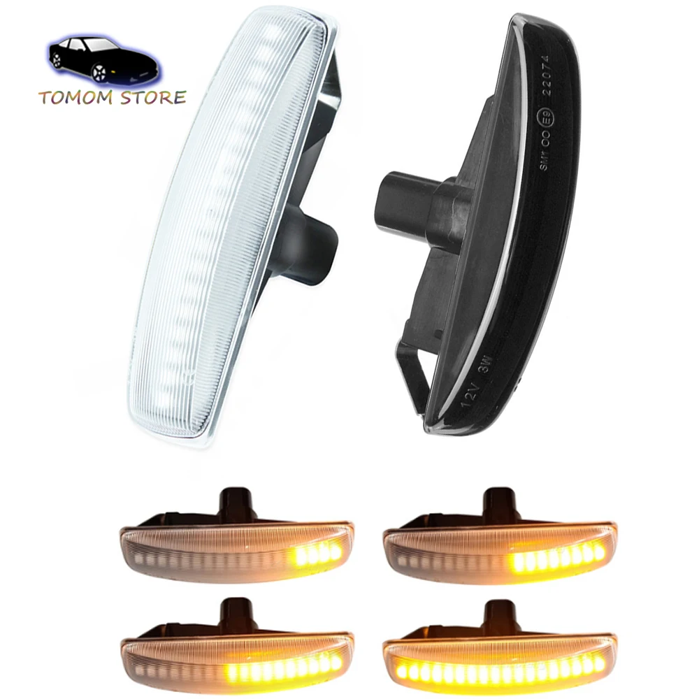 2 шт. Автомобильные светодиодные указатели поворота водо и динамические огни для