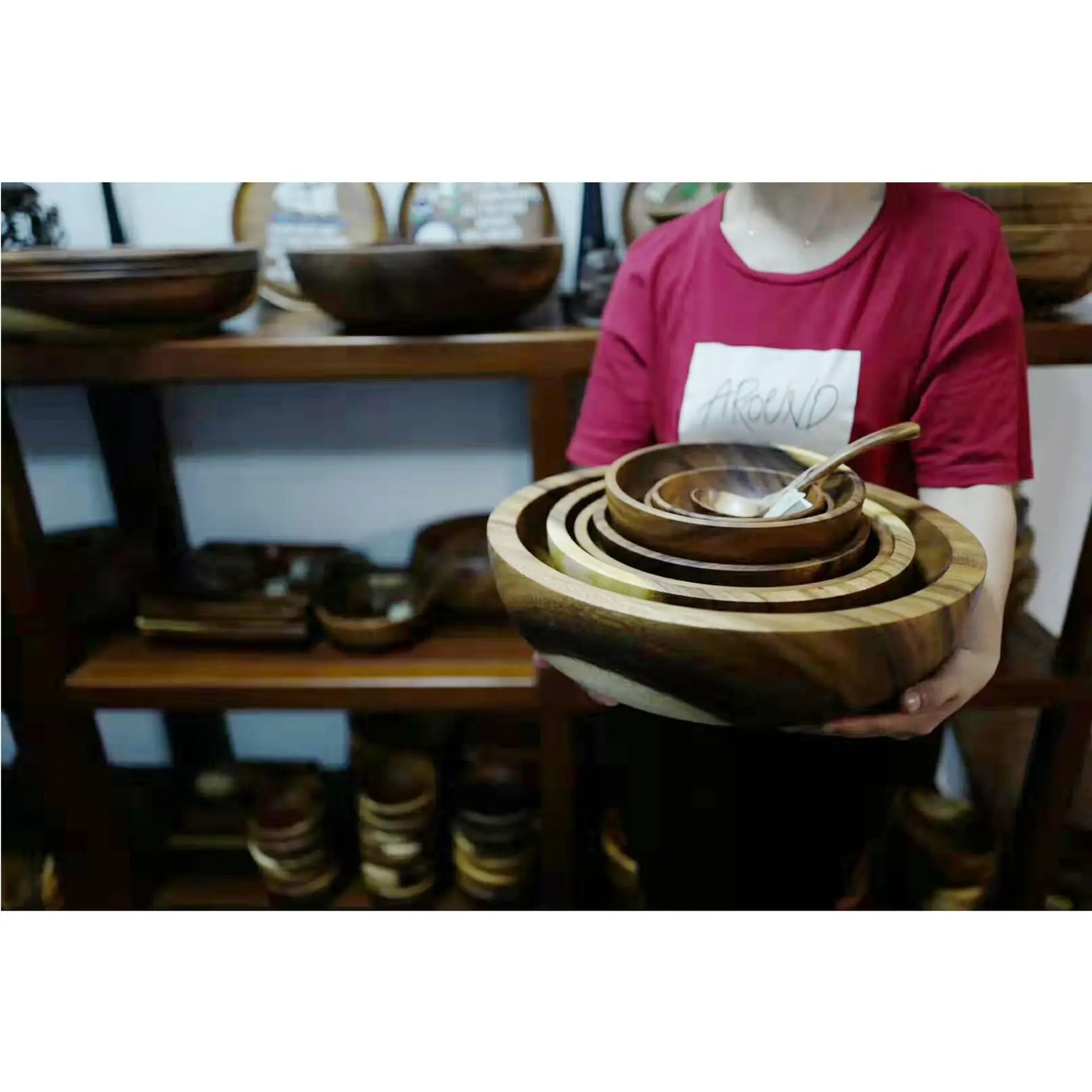 Деревянная миска 100 года тарелка для салата повседневный пищевой контейнер и