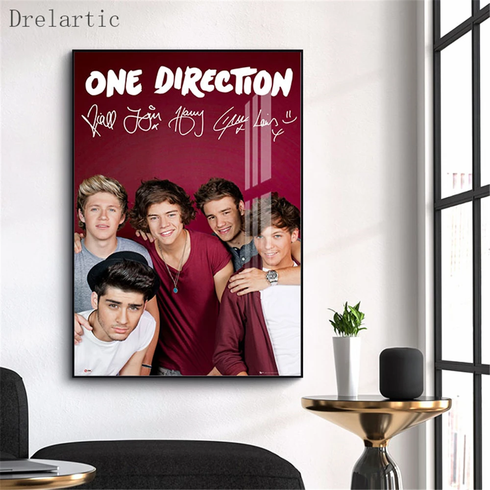 Холст постер из шелковой ткани Custom One Direction домашний декор современная мода @ 20 1005