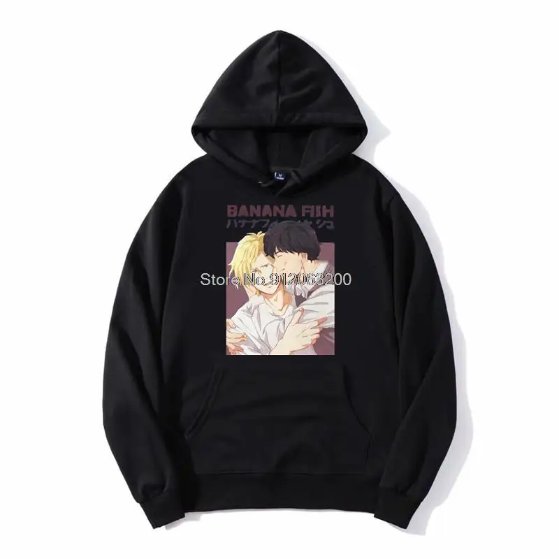 

Толстовка с капюшоном Fish, банан, Эш, рысь, Eiji Okumura, японское аниме манга, мужская толстовка с капюшоном, уличная одежда, куртка в стиле Харадзю...