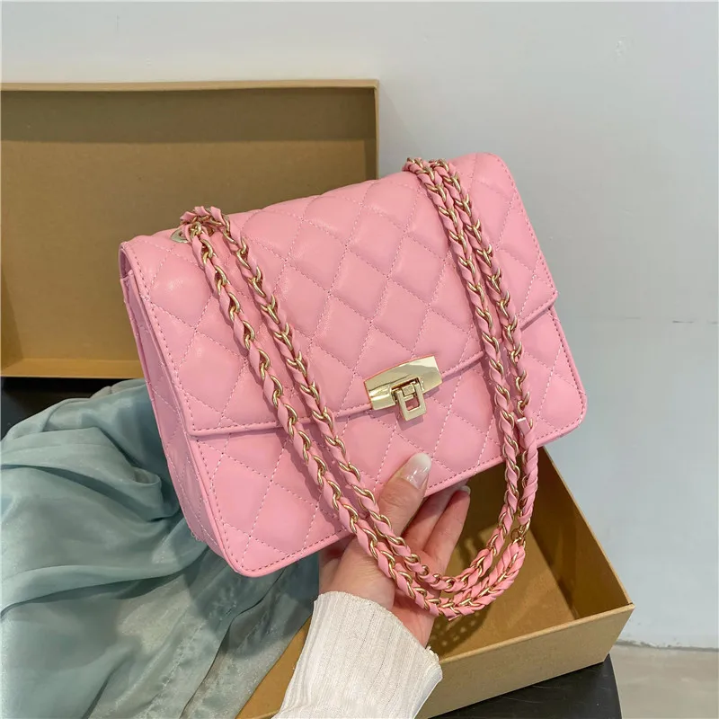 

Simple PU Leather Bucket Crossbody Bags for Women 2021 Fashion Female Solid Color Shoulder Handbags and Purses