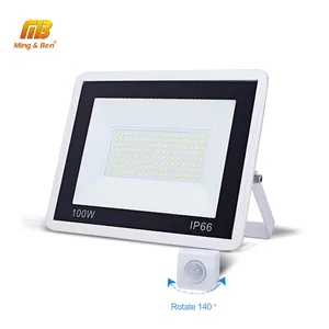 Светодиодный инфракрасный датчик движения, прожектор для наружной стены, 220 В, белый или черный, 100 Вт, 50 Вт, 30 Вт, 20 Вт, 10 Вт, водонепроницаемые лампы, садовый прожектор