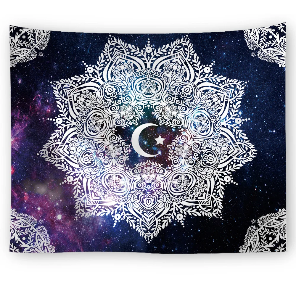 Pattern 9 Mandala Starry Sky Tapestry, National Colorful Moon Sun Geometric Wall Hanging Blanket Picnic Mat Table Cloth Home Decoration - Цвет: Pattern 9