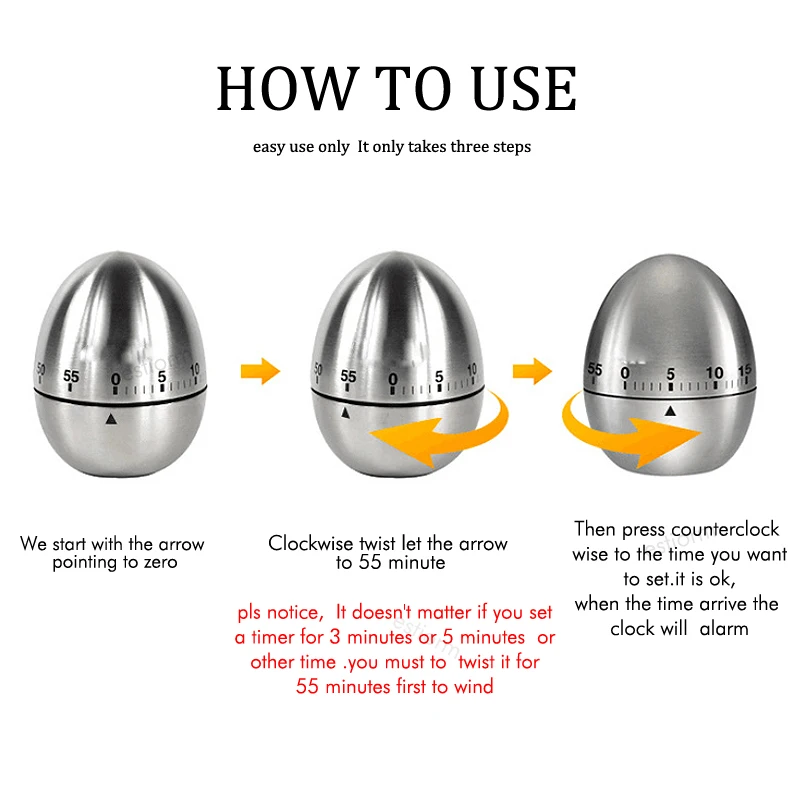 Механический кухонный таймер будильник для выпекания милый томатов яблок яиц 0 60