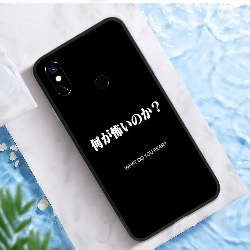 

Phone Case For Xiaomi Redmi 7 8 9t a3 9se k20 mi8 max3 lite 9 note 9s 10 pro Japanese Anime Aesthetic text letter