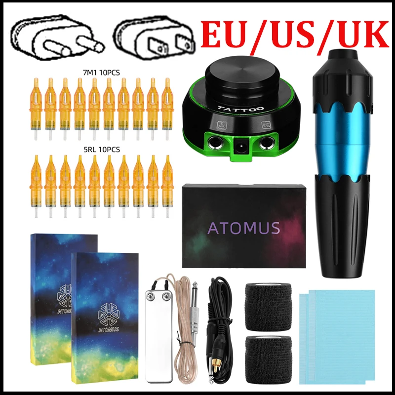 

Tattoo Machine Pen Permanent Makeup Machine Tattoo Rotary Set with Tattoo Cartridge Needles Power Supply Pedal Tattoo Supplies