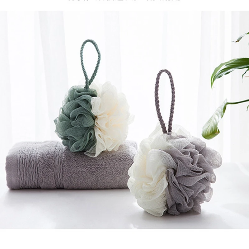 Двухцветная сетчатая губка для мяча ванной комнаты аксессуары молочного душа