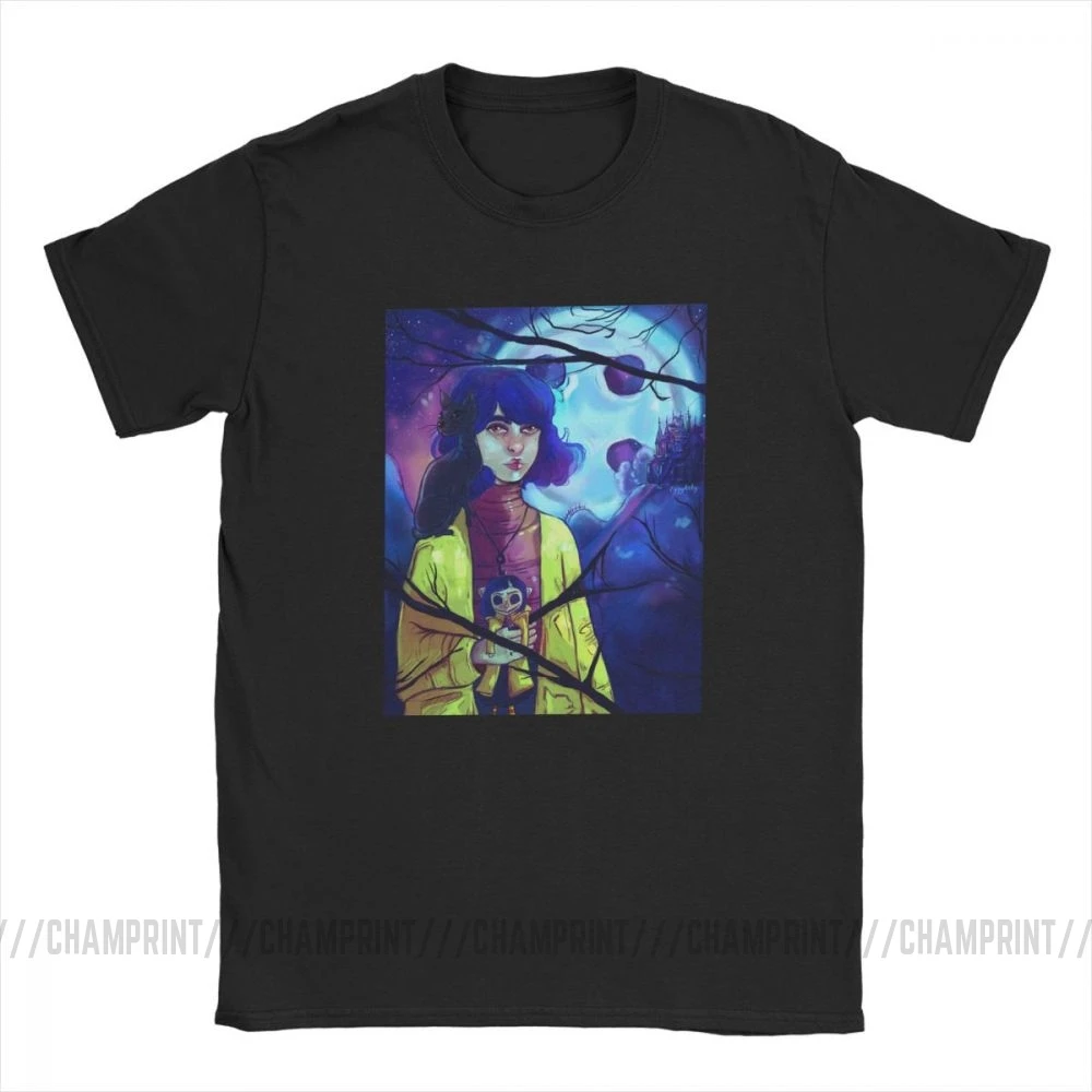 Футболка Coraline мужская с круглым вырезом крутая хлопковая рубашка коротким