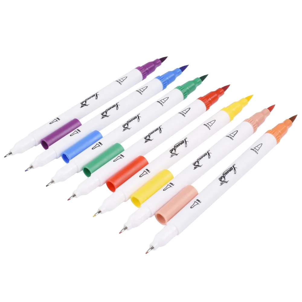 120 Colors Dual Tip Brush Marker Pens Fineliner Watercolor Art Markers Calligraphy Coloring Drawing Art Supplies with Marker Pad