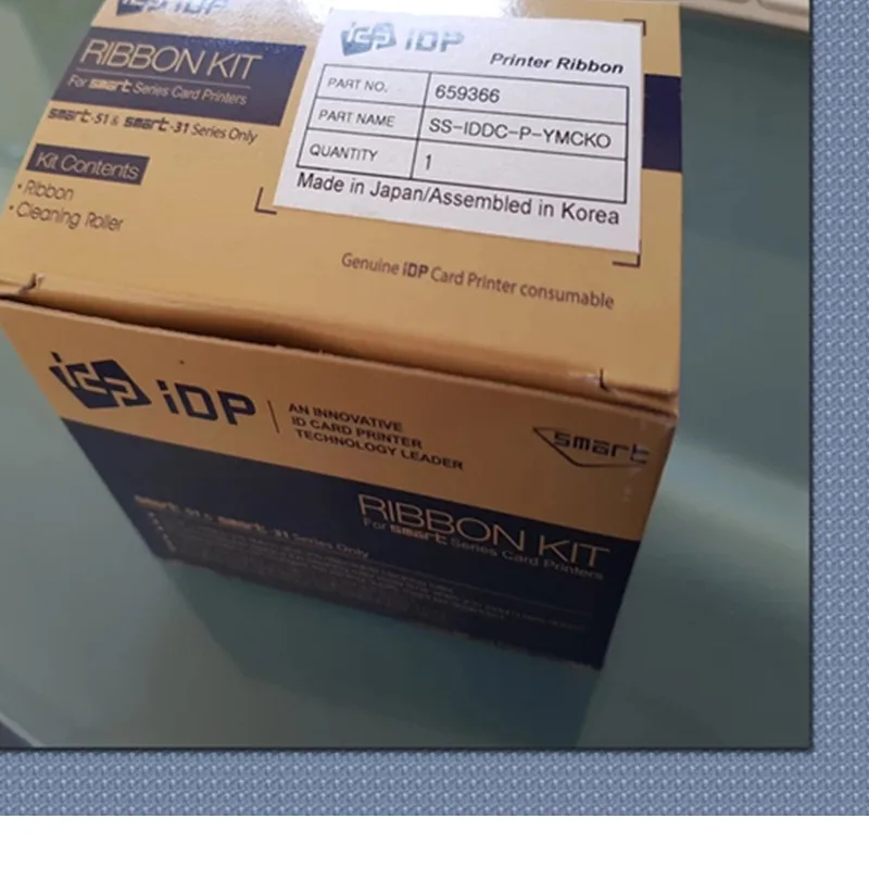 Fita Colorida Original 659366 Idp Ymcko para Impressora Smart31 Smart51 Cartão 250 Impressões Rolo Fitas de impressora