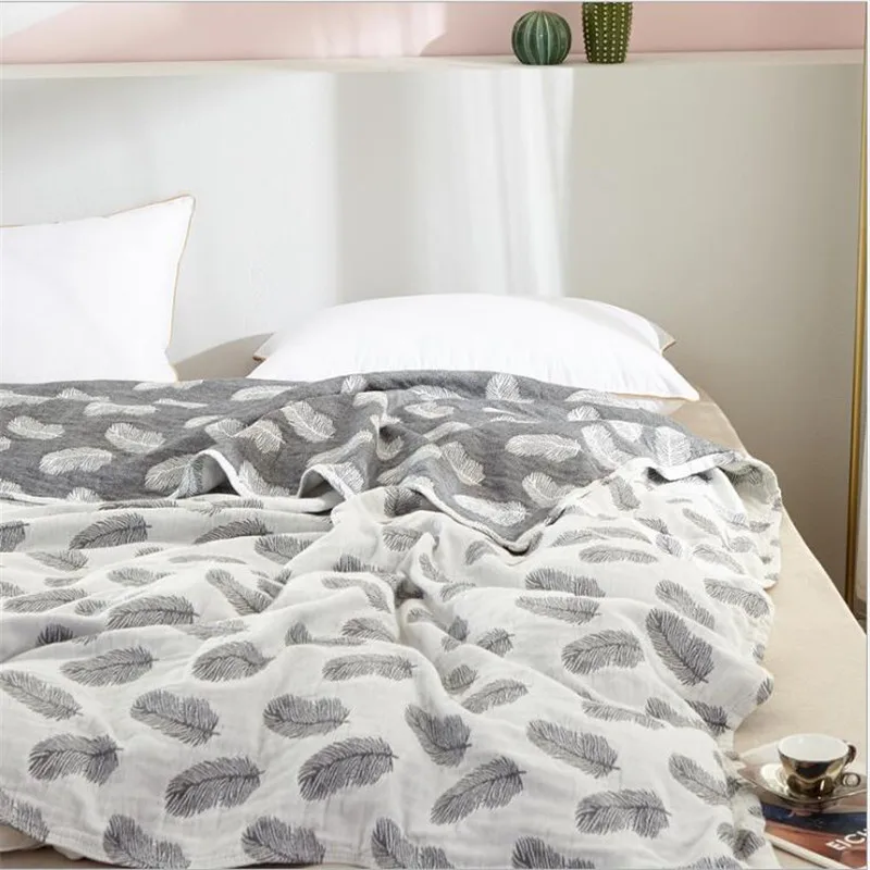 

Cotton Muslin Blanket 4 Layers Bed Cover Blankets for Beds Sofa Bedspread Sofa Cover Travel Soft Throw Blanket Home Textile