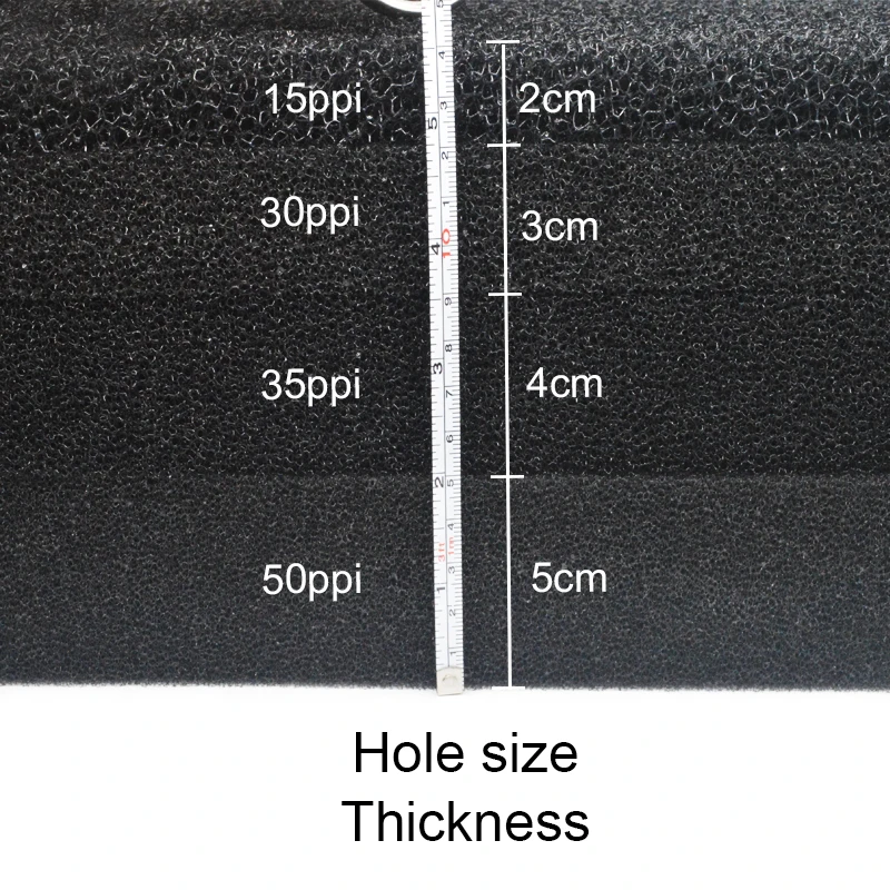 Губка фильтр для аквариума Биохимический с текстильной отделкой из хлопка