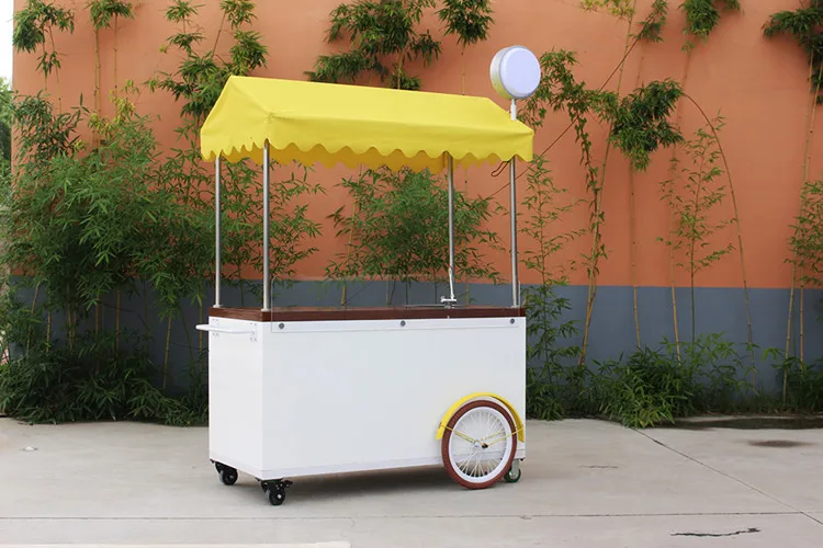 Многофункциональный ручной пуш ап грузовой велосипед мобильный Еда to Cart киоск