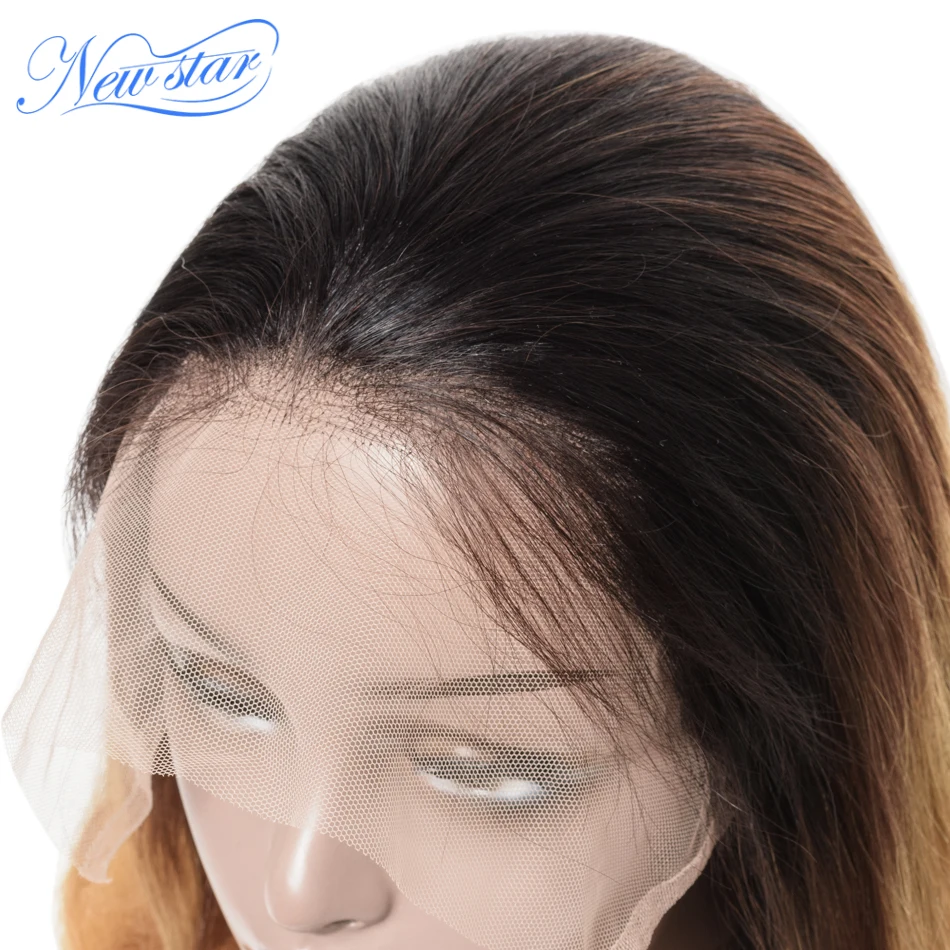 Парик с волнистыми волосами T1B/4/27 бразильский парик эффектом омбре 13x4 из