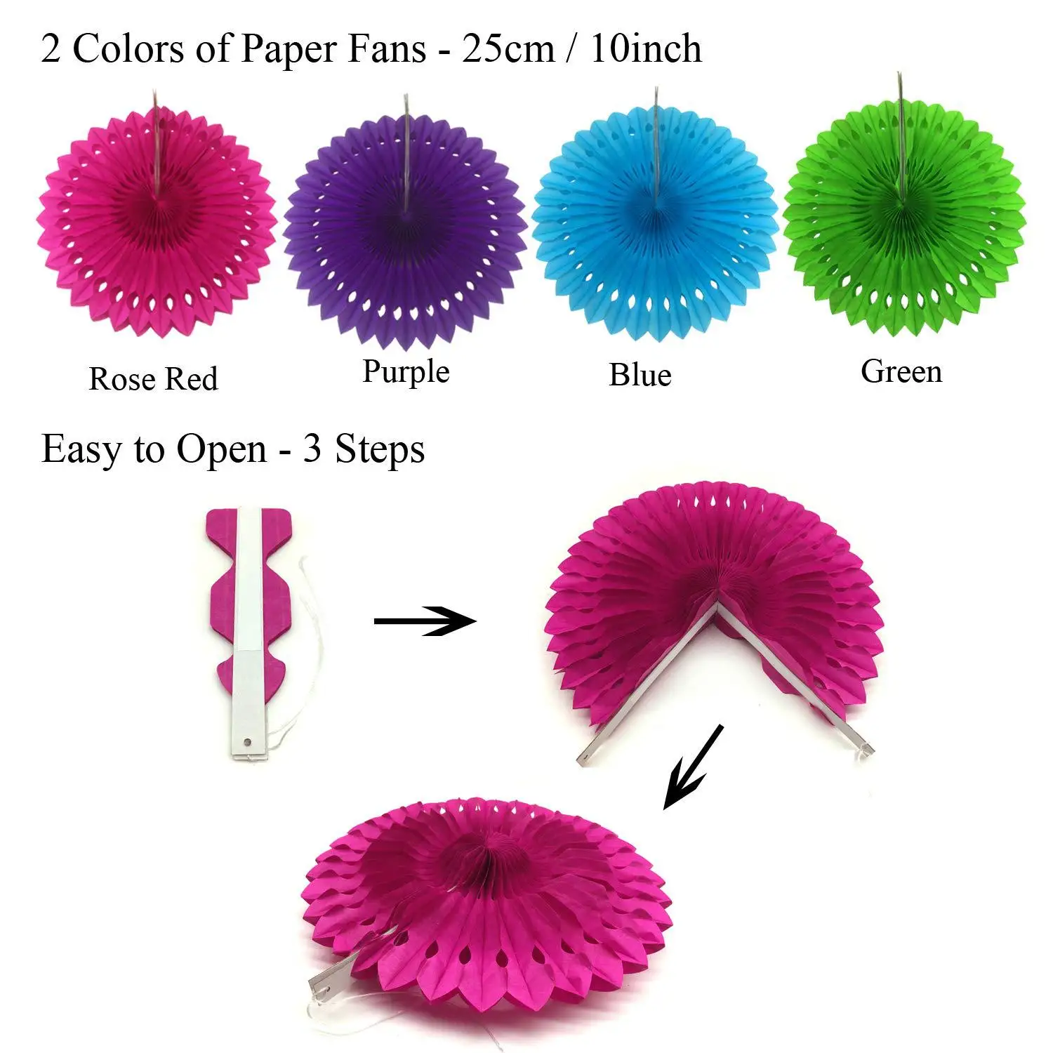 21 pcs paper fans garlandpom poms flowers garland ramadan easter decoration wedding baby shower birthday party home wall decor free global shipping