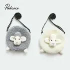 Рюкзак женский pudcoco, из хлопка и овечьей шерсти, с помпонами