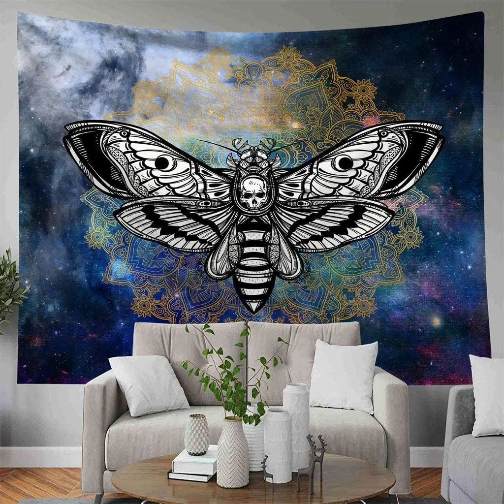 Гобелен настенный с рисунком мандалы украшение на стену в стиле хиппи