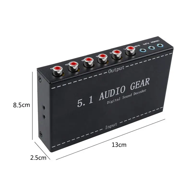 5 1 o Gear 2 в каналов AC3/DTS 3 мм цифровой декодер объемного звука звуковой (L/R) HD