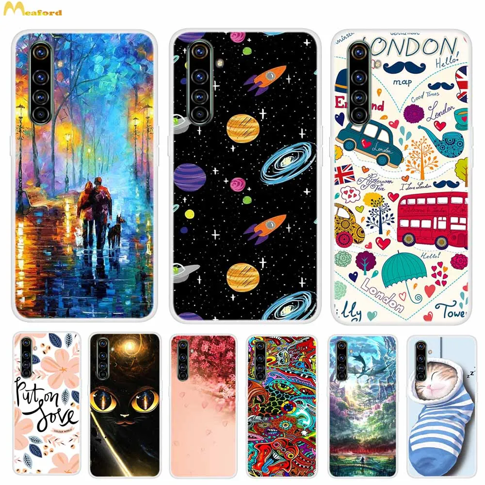 

For OPPO Realme 6S Smartphone Cases Para 6i Realme6i 6 S Silicone Cover Clear TPU Print Cute Pattern Realme6s чехол Coque Fundas