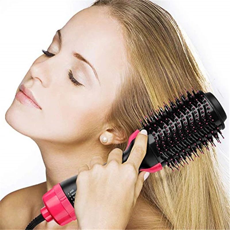 

Hair Dryer Hot Air Brush Styler and Volumizer Hair Straightener Curler Comb Roller 1000W One Step Electric Ion Blow Dryer Brush
