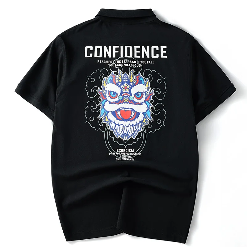 

Wimilous Men's T-shirt Trendy Baggy poloinsShort-Sleeve Chinese Fashion Fashion